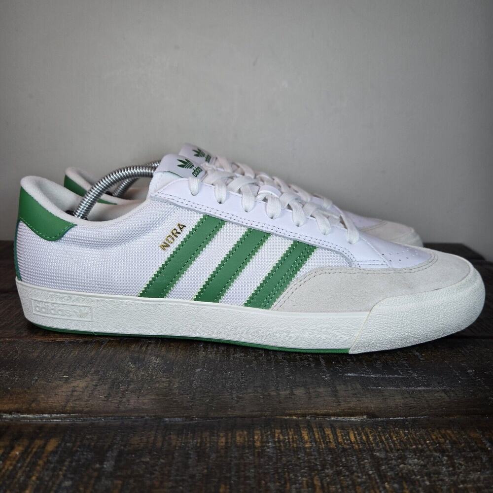 NEW Adidas Nora Mens Size 11.5 Casual Sneakers Shoes Cloud White/Green GY6965